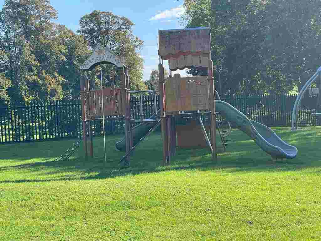 The climbing frame at the Grange Play Centre
