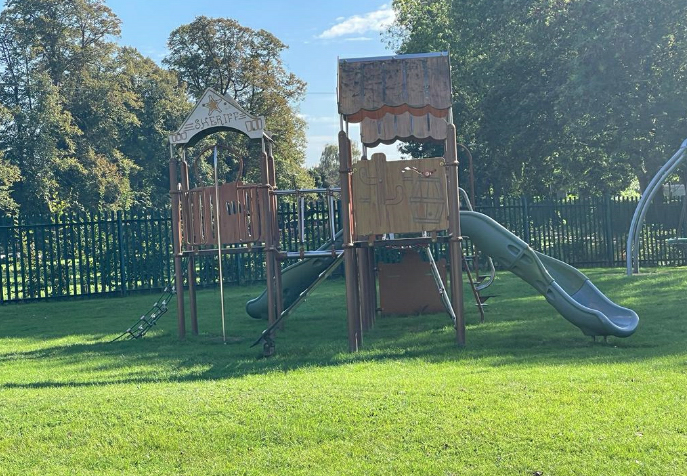 Climbing frame in the Grange Play Centre Sutton