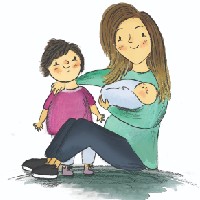 Image of mum, toddler and baby