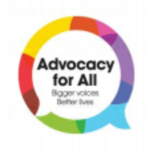 Advocacy for All logo. Says 'Bigger voices, better lives.'