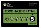 This image shows an example of the food ratings scheme sticker which should be displayed in each eating establishment