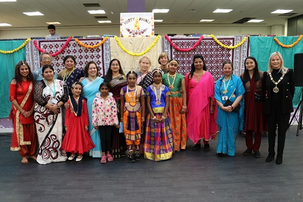 Group picture of Diwali event guests