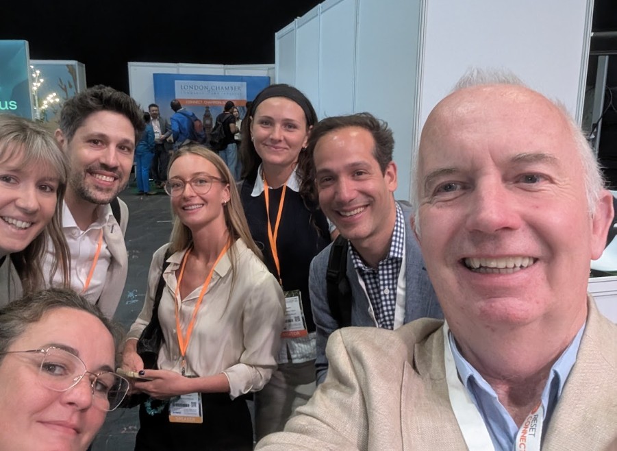 The image is of the Leader of Sutton Council, Cllr Barry Lewis, together with Sutton Council colleagues and members of the Reset Connect panel. They are at the Reset Connect Conference.