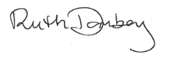 Signature of Leader of the Council, Councillor Ruth Dombey