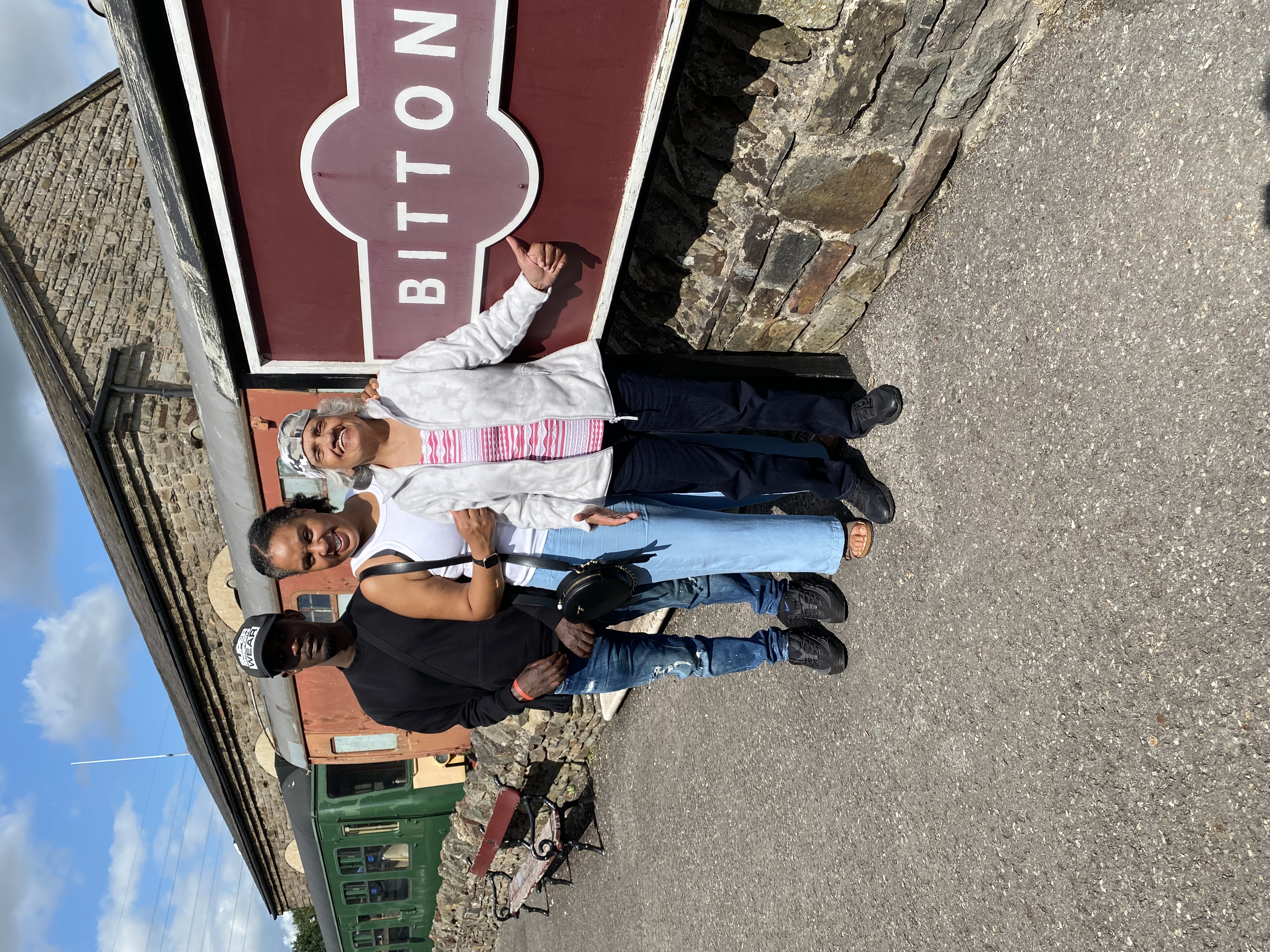 Naazina, Loudette and Chris at Bitton Railway