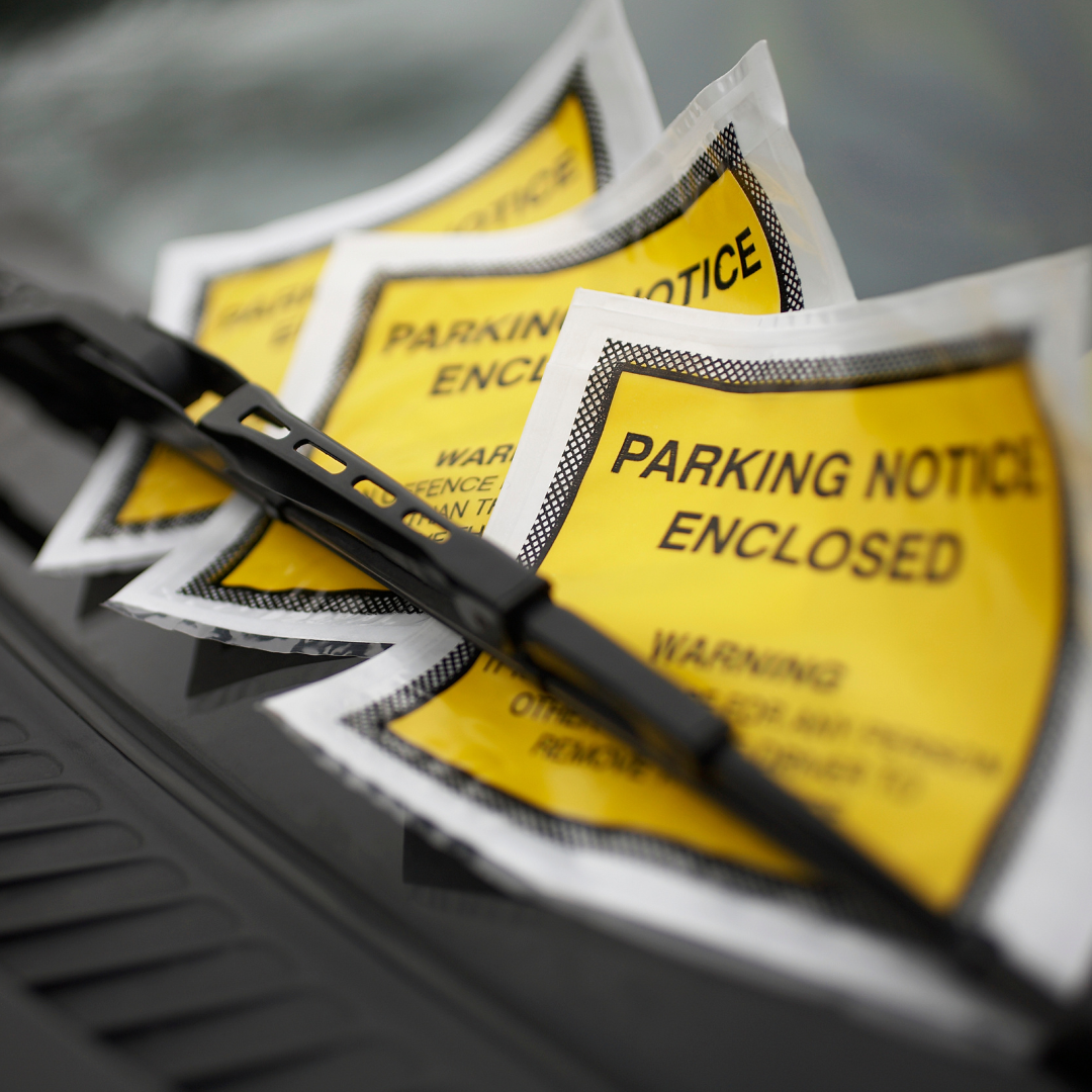 Image of penalty notice charge tickets on a car