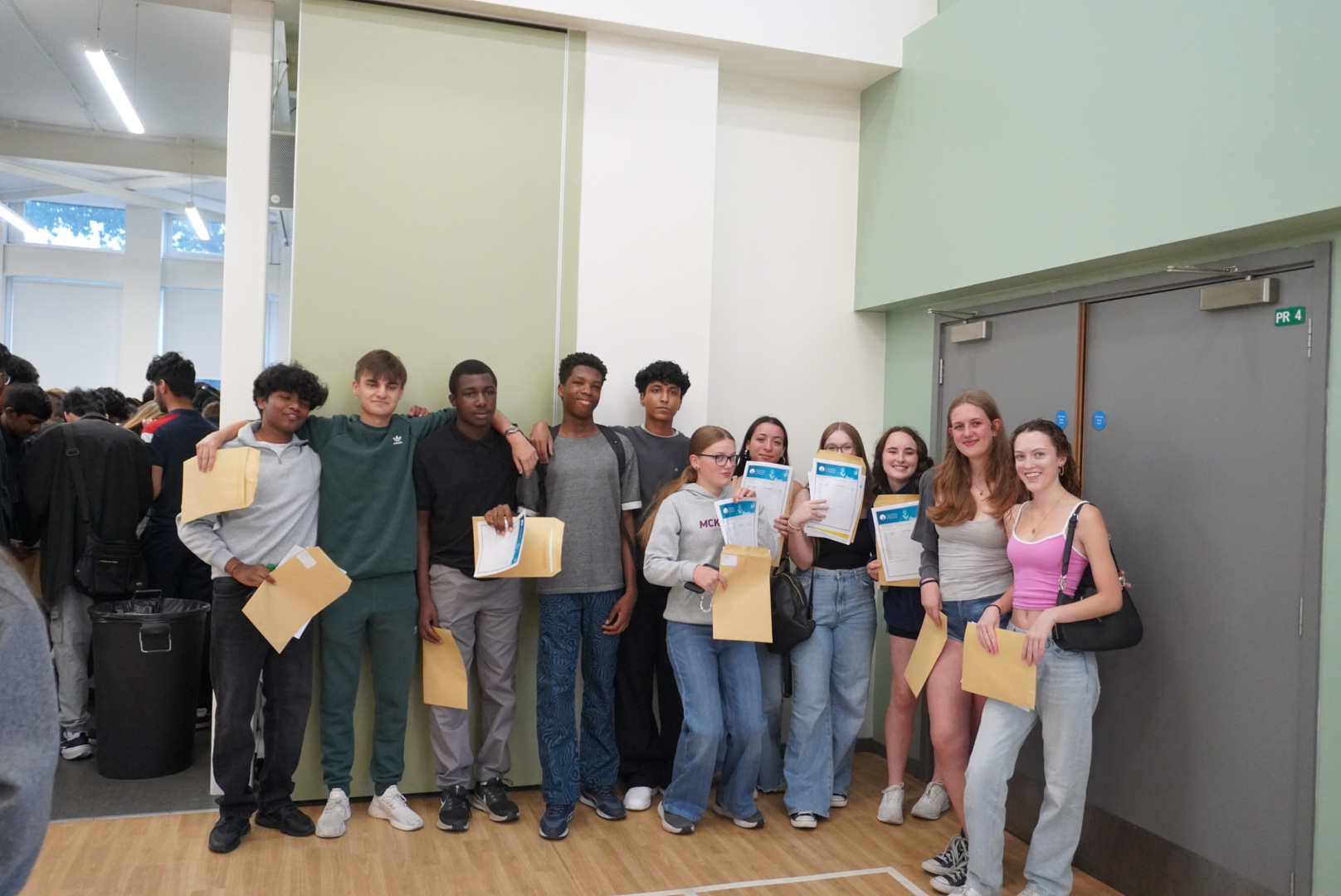 pictures of children with gcse results at greenshaw
