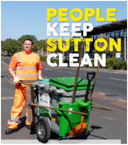 Street cleaner standing
